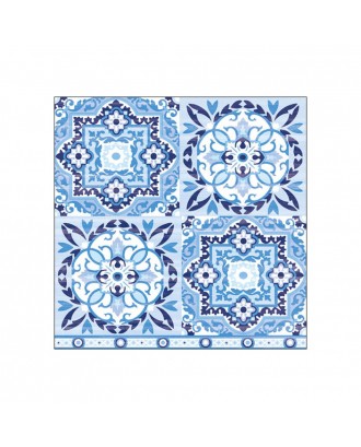 Servetele de masa, 20 buc, 33x33 cm, Tiles Blue - AMBIENTE